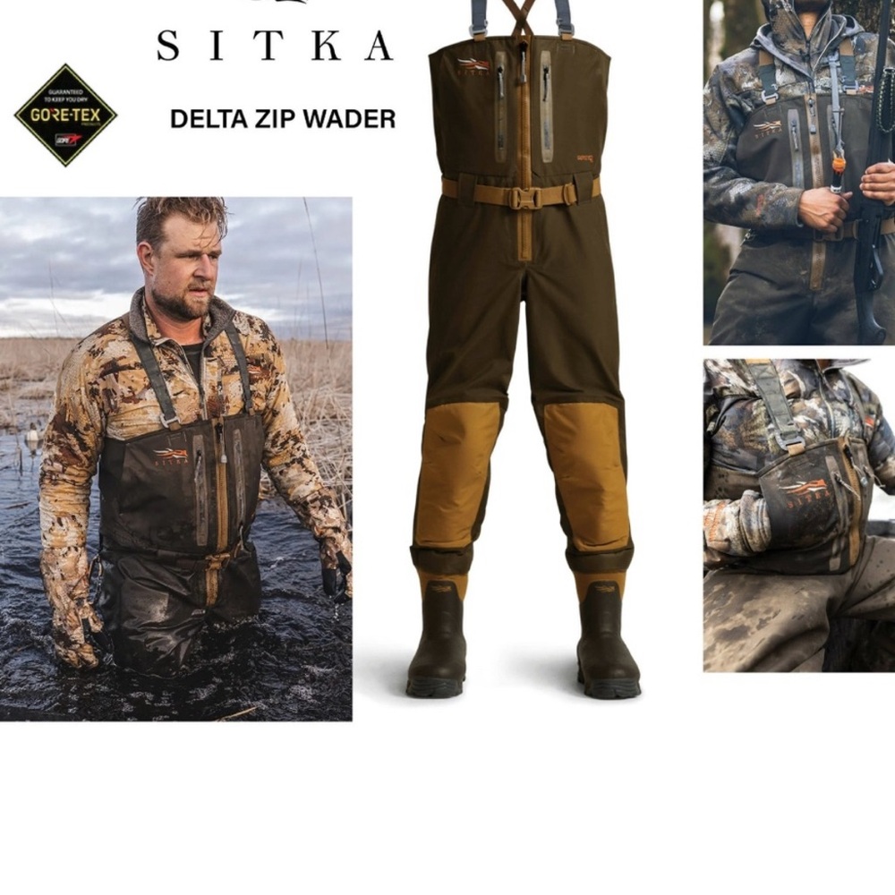 Sitka Delta Zip Waders.  Size XXL boot size 11.